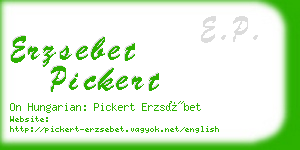 erzsebet pickert business card